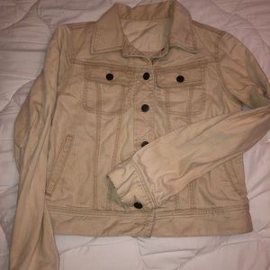 Lauren Jean Co Cream/yellow Jean jacket. SIZE: M/L